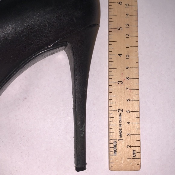 B Brian Atwood Franciska Peep Toe Pump Black Platform Sz 8 - Picture 3 of 11